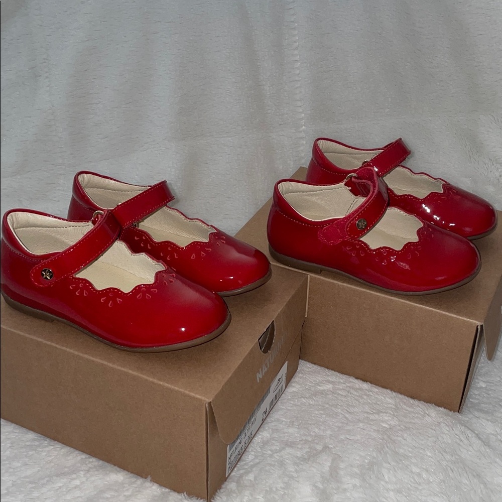 NWT NATURINO OLYA Leather ballet flats in Red - Picture 10 of 14